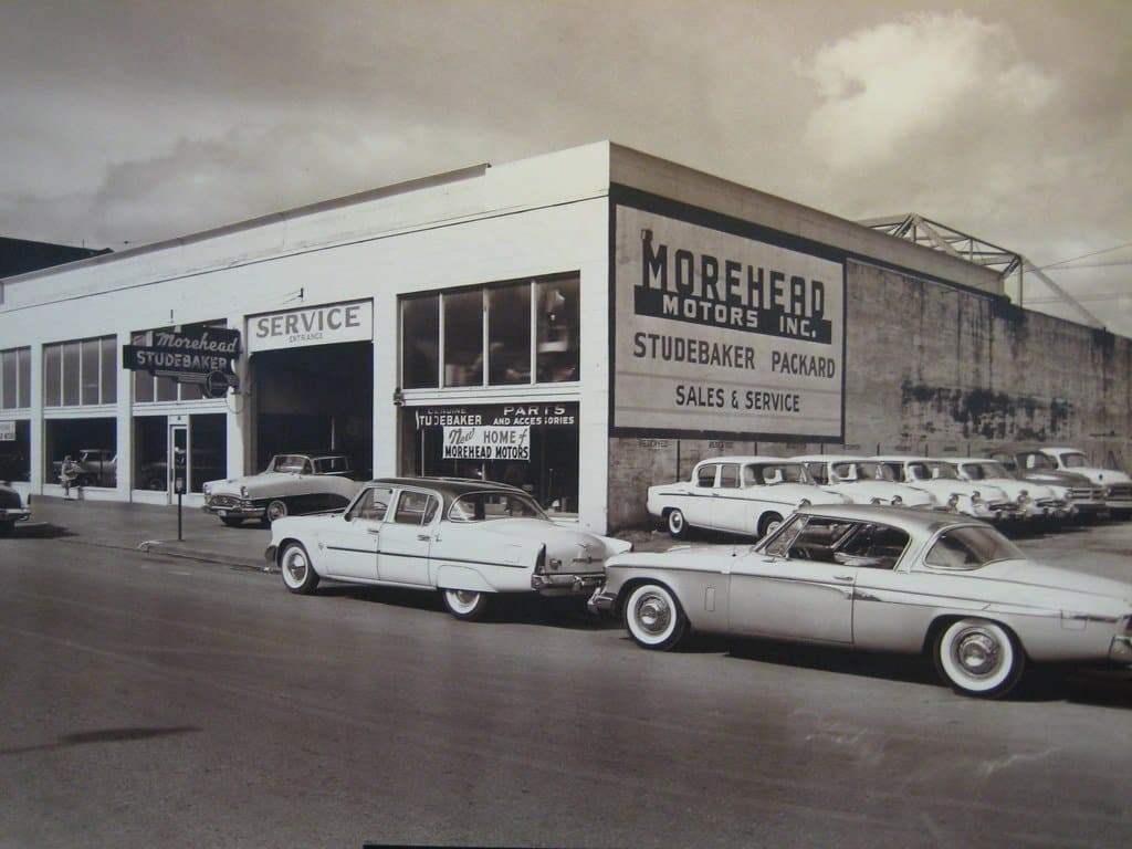 汽车销售 - 1955, selling Studebaker and Packard in Aberdeen, Washington