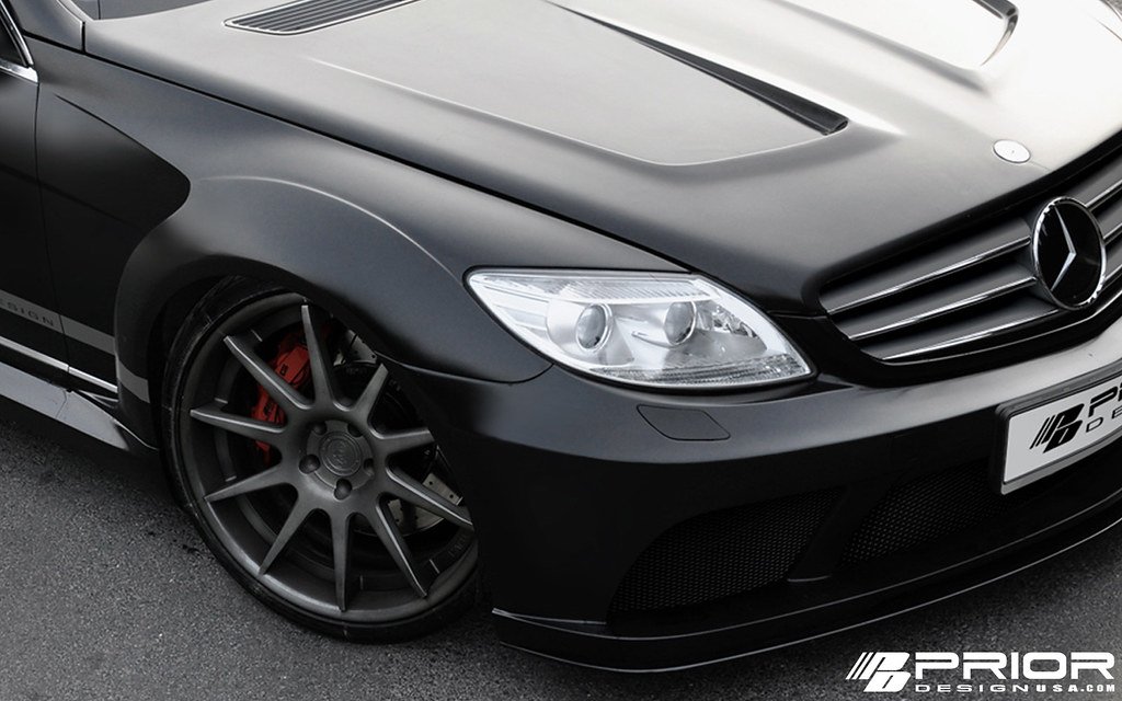汽车销售 - Mercedes-Benz CL [W216] PD-Black Edition Black Series Widebody PRIOR-DESIGN Aerodynamic-Kit, Front bumper, vented